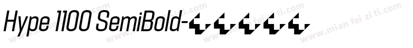 Hype 1100 SemiBold字体转换